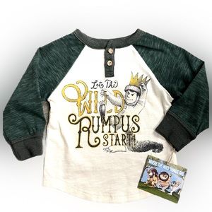 Where the Wild thing are for Cotton On. 18month raglan Henley.